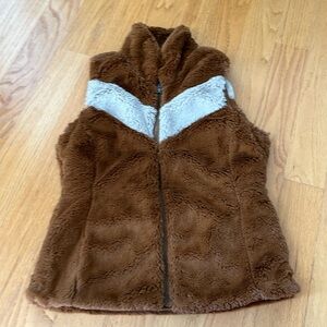 Patagonia Pelage Brown Full Zip Chevron Vest Size Small